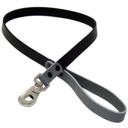 Gray And Black Leather BDSM Leash Gray And Black Leather BDSM Leash