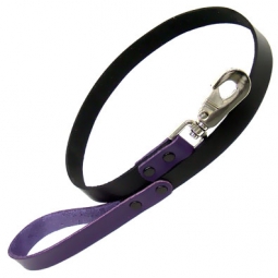 Purple And Black Leather Leash Purple And Black Leather Leash
