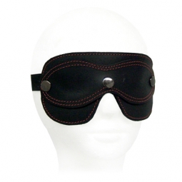 Black Leather Peek A Boo Blindfold Black Leather Peek A Boo Blindfold