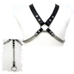Chain And Leather Cock Strap Chain And Leather Cock Strap