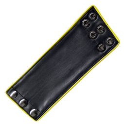 Black Wrist Wallet With Yellow Trim Black Wrist Wallet With Yellow Trim