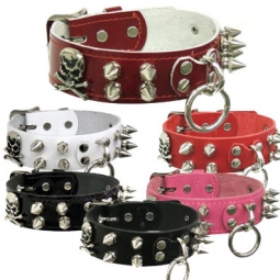 Collar With Spikes/Skull And Crossbones Collar With Spikes/Skull And Crossbones