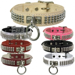 Collar With Spot Studs And Ring Collar With Spot Studs And Ring