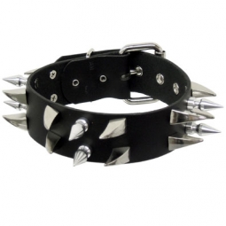 Leather Collar With Spike And Claws Leather Collar With Spike And Claws