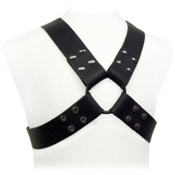 Black Leather 2 Inch Wide Harness Black Leather 2 Inch Wide Harness