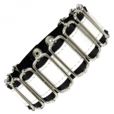 Leather Armband With Links And Snaps Leather Armband With Links And Snaps