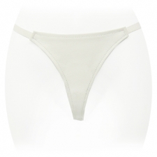 Plain G String In White Leather Plain G String In White Leather