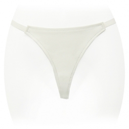 Plain G String In White Leather Plain G String In White Leather