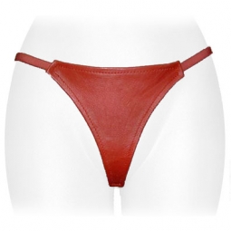 Red Leather Plain G String Red Leather Plain G String