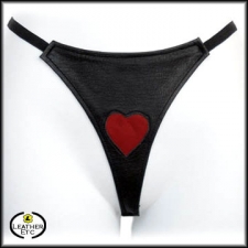 Red Heart Leather G String Red Heart Leather G String