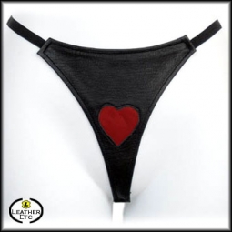 Red Heart Leather G String Red Heart Leather G String