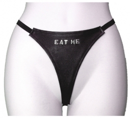 Eat Me ID Leather G String Eat Me ID Leather G String
