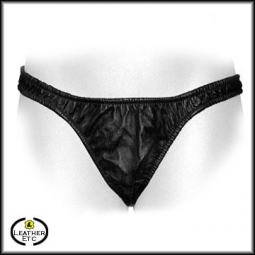 Ladies Plain Thong In Black Leather Ladies Plain Thong In Black Leather