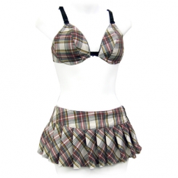 Pleated Skirt In White Plaid Pleated Skirt In White Plaid