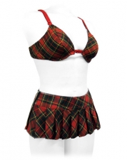 Plaid Skirt And Bra Plaid Skirt And Bra