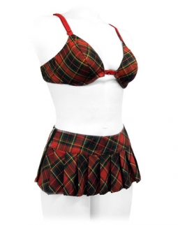 Plaid Skirt And Bra Plaid Skirt And Bra