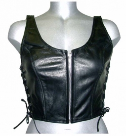 Leather Top With Side Laces Leather Top With Side Laces