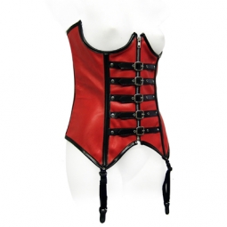 Daring Corset In Red/Black PVC Daring Corset In Red/Black PVC