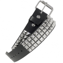 Three Row Pyramid Stud Belt Three Row Pyramid Stud Belt