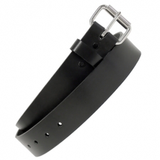 Black Leather Plain Belt - Wide Black Leather Plain Belt - Wide