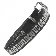 Black Leather Chain Spot Belt Black Leather Chain Spot Belt