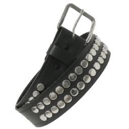 Leather Belt With Flat Studs Leather Belt With Flat Studs