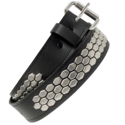 Three Row Hexagon Stud Belt Three Row Hexagon Stud Belt