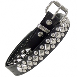Thin Leather Belt With Metal Studs Thin Leather Belt With Metal Studs