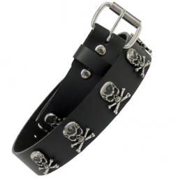 Belt With Skulls & Cross Bone Studs Belt With Skulls & Cross Bone Studs