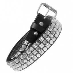 Pyramid And Flat Stud Leather Belt Pyramid And Flat Stud Leather Belt