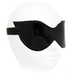 Shiny Black Leather Fleece Lined Blindfold Shiny Black Leather Fleece Lined Blindfold