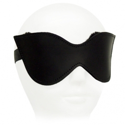 Black Leather Fleece Lined Blindfold Black Leather Fleece Lined Blindfold