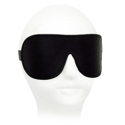 Black Leather Blindfold With Black Fleece Black Leather Blindfold With Black Fleece