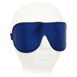 Metallic Blue Blindfold With Black Fleece Metallic Blue Blindfold With Black Fleece