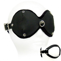 Black Leather Unique Blindfold Black Leather Unique Blindfold