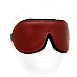 Neoprene Padded Red Leather Blindfold Neoprene Padded Red Leather Blindfold