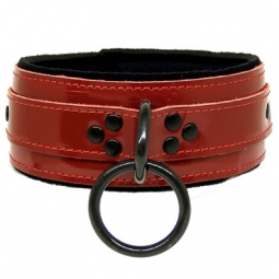 Neoprene Padded Shiny Red BDSM Collar Neoprene Padded Shiny Red BDSM Collar