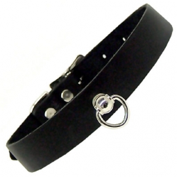 Leather Collar With Post And D Ring Leather Collar With Post And D Ring