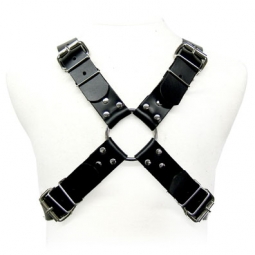 Black Leather 1.5 Inch Wide Buckle Harness Black Leather 1.5 Inch Wide Buckle Harness