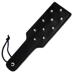 Black Slapper With English Cone Studs Black Slapper With English Cone Studs