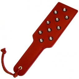 Red Slapper With English Cone Studs Red Slapper With English Cone Studs