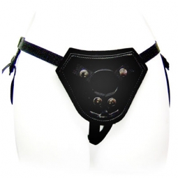 Neoprene Padded Black PVC Bronco Strap On Neoprene Padded Black PVC Bronco Strap On