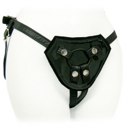 Shiny Black Bronco Strap On - Neoprene Lined Shiny Black Bronco Strap On - Neoprene Lined