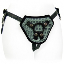 Exotic Blue Bronco Strap On - Neoprene Lined Exotic Blue Bronco Strap On - Neoprene Lined