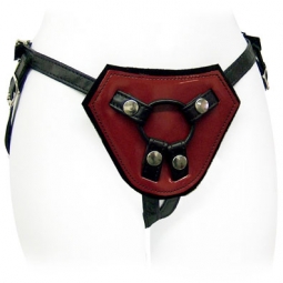 Shiny Red Bronco Strap On - Neoprene Lined Shiny Red Bronco Strap On - Neoprene Lined