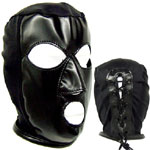 Slave Hood In Black PVC And Lycra