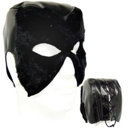 Master's Hood In Black PVC And Fleece Master's Hood In Black PVC And Fleece