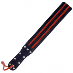 Black Leather Slapper With Red Inlay Black Leather Slapper With Red Inlay
