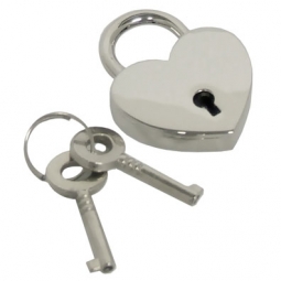 Heart Shaped Chrome Finished Lock Heart Shaped Chrome Finished Lock
