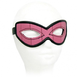 Pink Leather Mask With Piping Pink Leather Mask With Piping